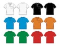 MenÃ¢â¬â¢s polo-shirt colorful templates Royalty Free Stock Photo